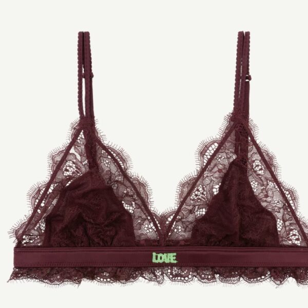 soutien gorge love lace burgundy