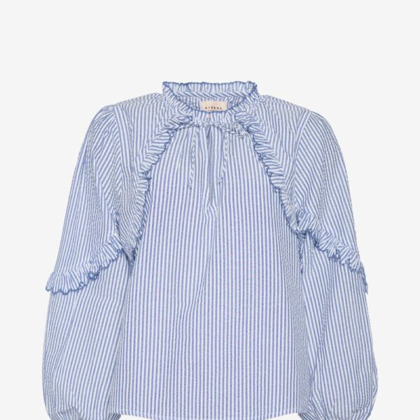 blouse balla rayée bleu et blanche