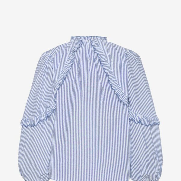 blouse balla rayée bleu et blanche