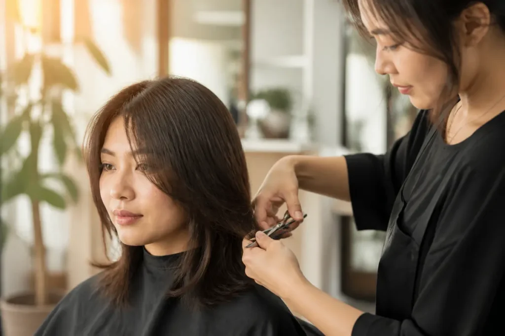 Visage rond effilé dégradé coupe mi long : 5 idées tendance